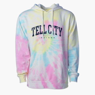 Tell City Indiana Urban Vibe Premium Tie-Dye Hoodie
