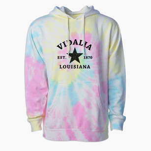 Vidalia Louisiana Star Premium Tie-Dye Hoodie