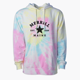 Merrill Maine Star Premium Tie-Dye Hoodie