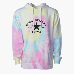 Mount Sterling Iowa Star Premium Tie-Dye Hoodie