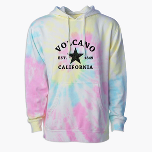 Volcano California Star Premium Tie-Dye Hoodie