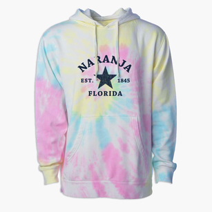 Naranja Florida Star Premium Tie-Dye Hoodie