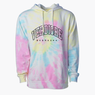 Verdigre Nebraska Inline Premium Tie-Dye Hoodie