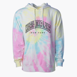 Mariaville Lake New York Inline Premium Tie-Dye Hoodie