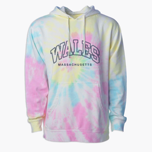 Wales Massachusetts Inline Premium Tie-Dye Hoodie