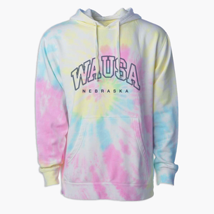 Wausa Nebraska Inline Premium Tie-Dye Hoodie