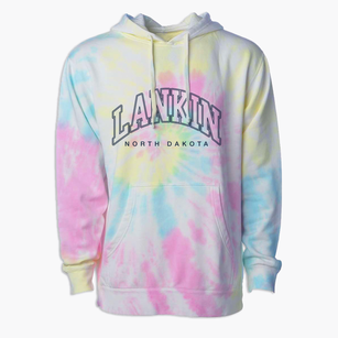Lankin North Dakota Inline Premium Tie-Dye Hoodie