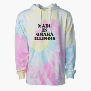 Omaha Illinois Classic 70s Premium Tie-Dye Hoodie