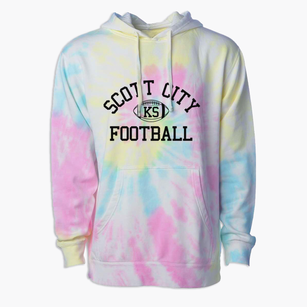 Scott City Kansas Football Premium Tie-Dye Hoodie