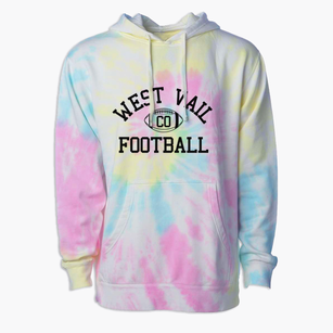 West Vail Colorado Football Premium Tie-Dye Hoodie