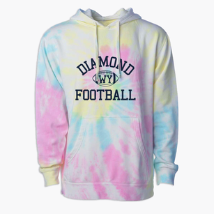 Diamond Wyoming Football Premium Tie-Dye Hoodie