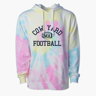 Cow Yard Massachusetts Football Premium Tie-Dye Hoodie