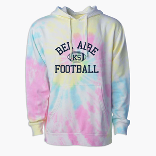 Bel Aire Kansas Football Premium Tie-Dye Hoodie