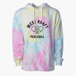 West Kraft Wisconsin Pickleball Premium Tie-Dye Hoodie