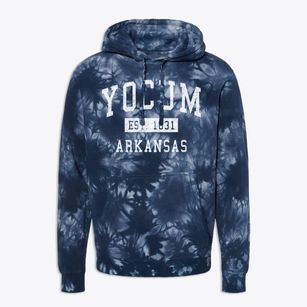 Yocum Arkansas Classic Established Premium Tie-Dye Hoodie