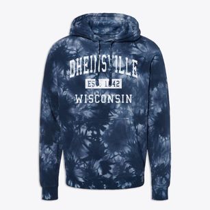 Dheinsville Wisconsin Classic Established Premium Tie-Dye Hoodie