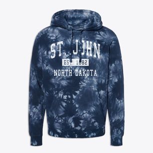 St. John North Dakota Classic Established Premium Tie-Dye Hoodie