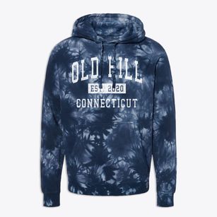 Old Hill Connecticut Classic Established Premium Tie-Dye Hoodie