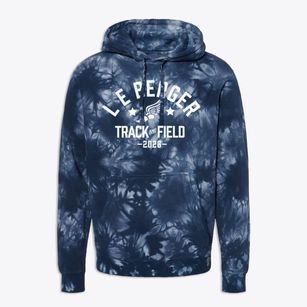 L E Berger Elementary School Track and Field Premium Tie-Dye Hoodie