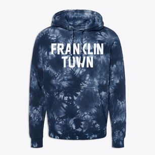 Franklin Town Massachusetts Classic Block Premium Tie-Dye Hoodie