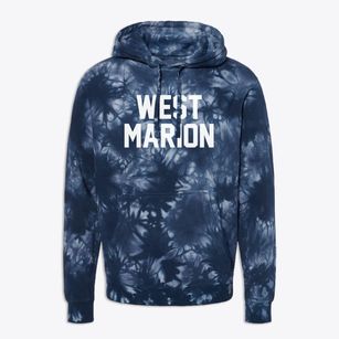 West Marion North Carolina Classic Block Premium Tie-Dye Hoodie