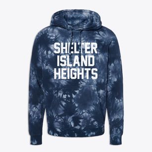 Shelter Island Heights New York Classic Block Premium Tie-Dye Hoodie