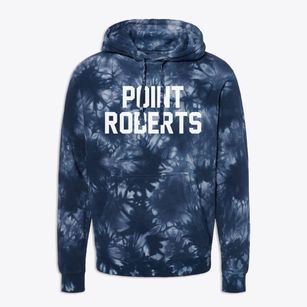 Point Roberts Washington Classic Block Premium Tie-Dye Hoodie
