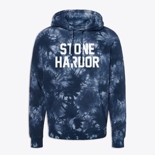 Stone Harbor New Jersey Classic Block Premium Tie-Dye Hoodie