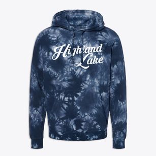 Highland Lake Alabama Vintage Team Premium Tie-Dye Hoodie