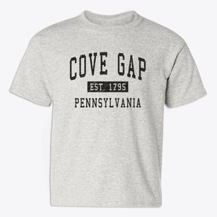 Cove Gap Pennsylvania Classic Established Youth T-shirt