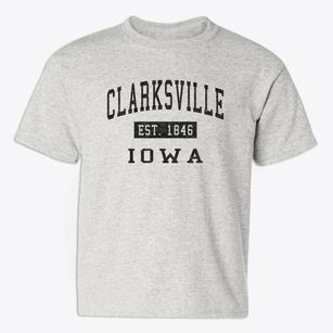 Clarksville Iowa Classic Established Youth T-shirt