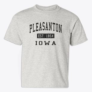Pleasanton Iowa Classic Established Youth T-shirt