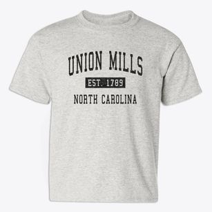 Union Mills North Carolina Classic Established Youth T-shirt