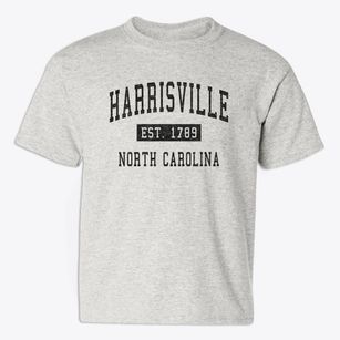 Harrisville North Carolina Classic Established Youth T-shirt