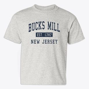 Bucks Mill New Jersey Classic Established Youth T-shirt