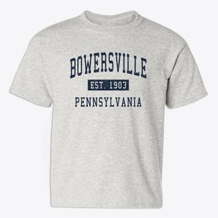 Bowersville Pennsylvania Classic Established Youth T-shirt