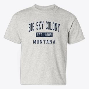 Big Sky Colony Montana Classic Established Youth T-shirt