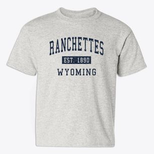 Ranchettes Wyoming Classic Established Youth T-shirt