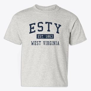 Esty West Virginia Classic Established Youth T-shirt