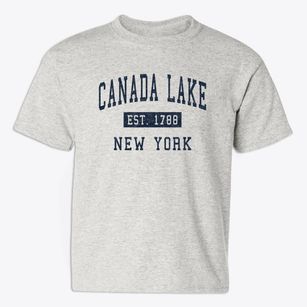 Canada Lake New York Classic Established Youth T-shirt