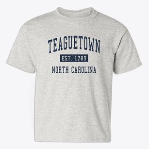 Teaguetown North Carolina Classic Established Youth T-shirt