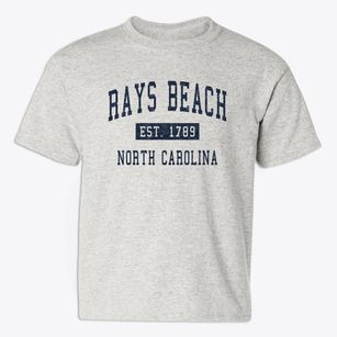 Rays Beach North Carolina Classic Established Youth T-shirt