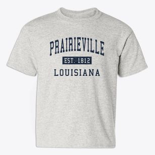 Prairieville Louisiana Classic Established Youth T-shirt