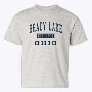 Brady Lake Ohio Classic Established Youth T-shirt