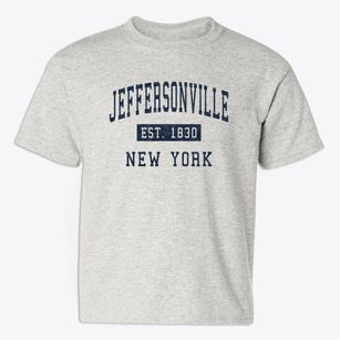 Jeffersonville New York Classic Established Youth T-shirt