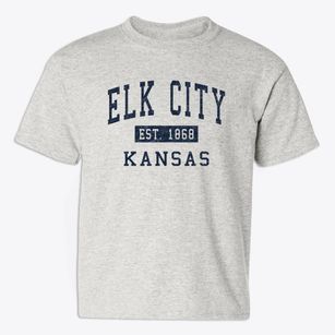Elk City Kansas Classic Established Youth T-shirt