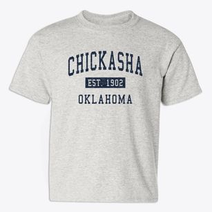 Chickasha Oklahoma Classic Established Youth T-shirt