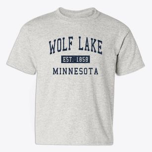 Wolf Lake Minnesota Classic Established Youth T-shirt