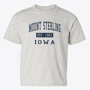 Mount Sterling Iowa Classic Established Youth T-shirt