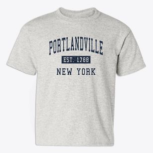 Portlandville New York Classic Established Youth T-shirt